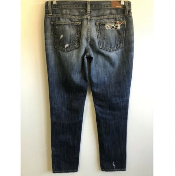 Fossil Skinny Jeans 29 Distressed Patched Denim - Picture 5 of 8